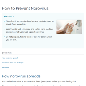 How to Prevent Norovirus