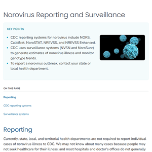 Norovirus Reporting and Surveillance