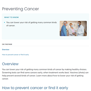 Preventing Cancer