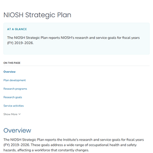 NIOSH Strategic Plan