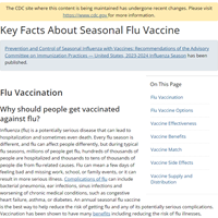 Key Facts About Seasonal Flu Vaccine | Seasonal Influenza (Flu) | CDC