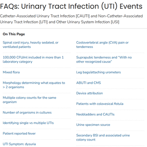 FAQs: Urinary Tract Infection (UTI) Events
