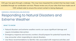 Storm/Flood and Hurricane Response - NIOSH Workplace Safety and Health Topic